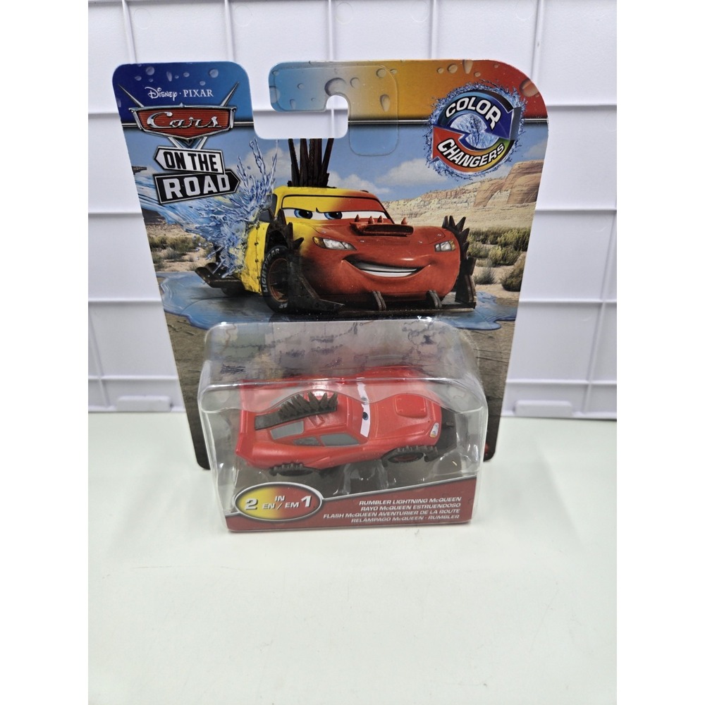 DISNEY PIXAR CARS COLOR CHANGERS 2IN RUMBLER1 LIGHTNING McQUEEN NEW ON CARD